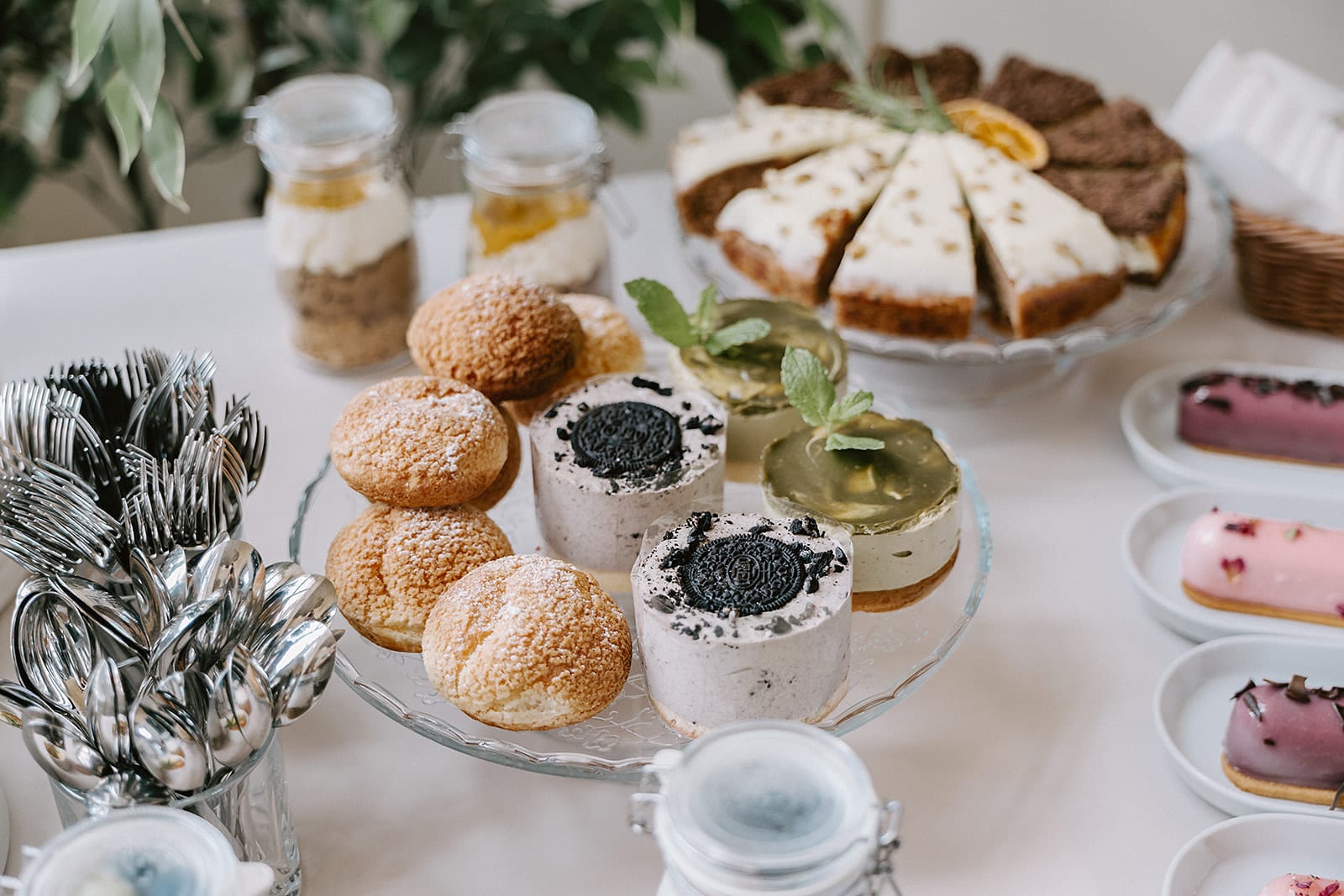 Das Dessertbuffet des Cafés Sznajder